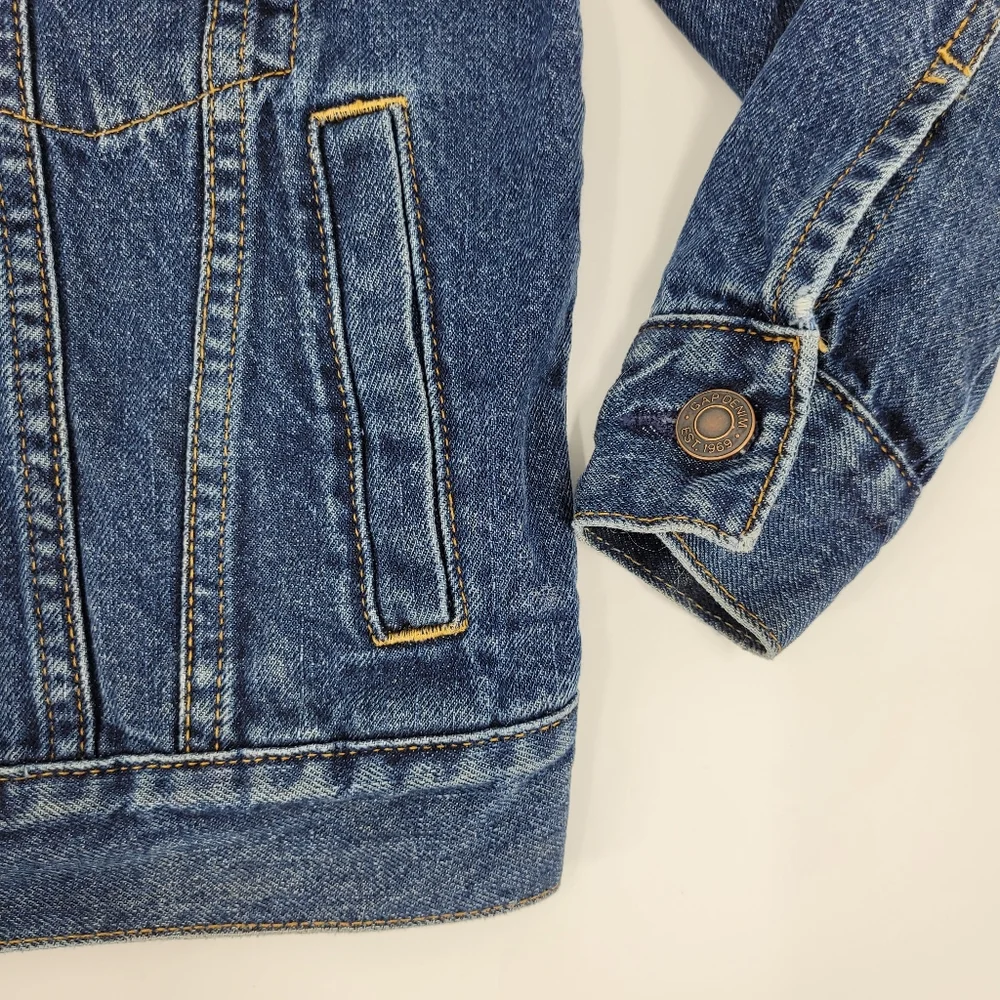 Gap Denim Jacket Kids Size XS 4/5 Blue Jean Classic Trucker Cotton Unisex